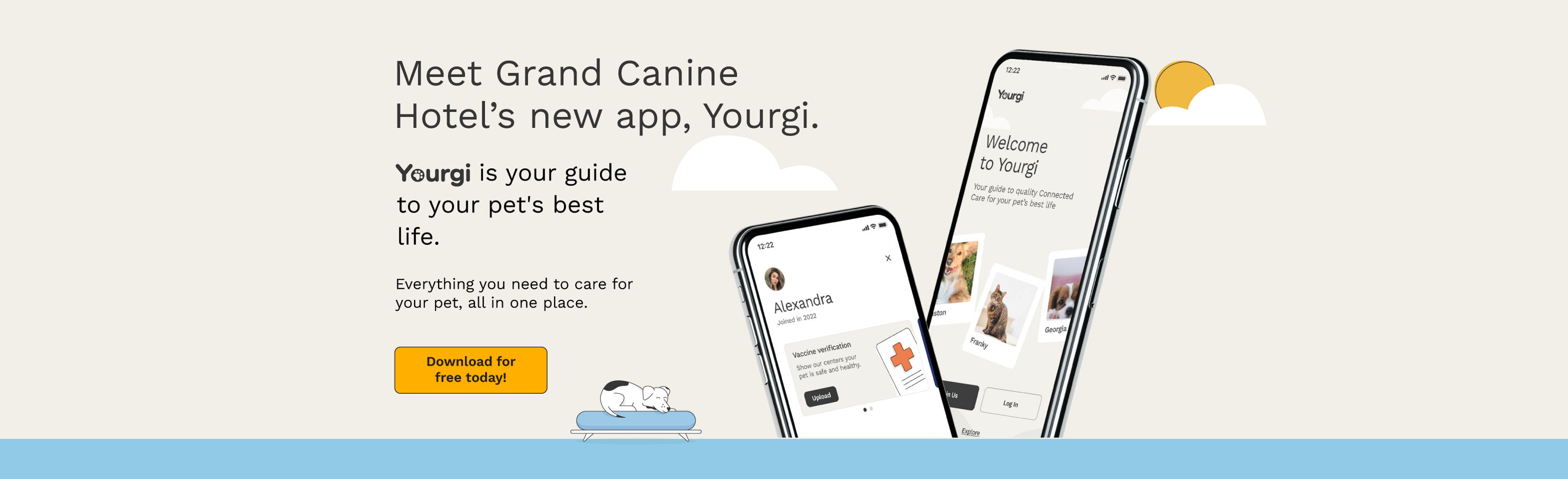 Grand Canine Hotel's new app, Yourgi
