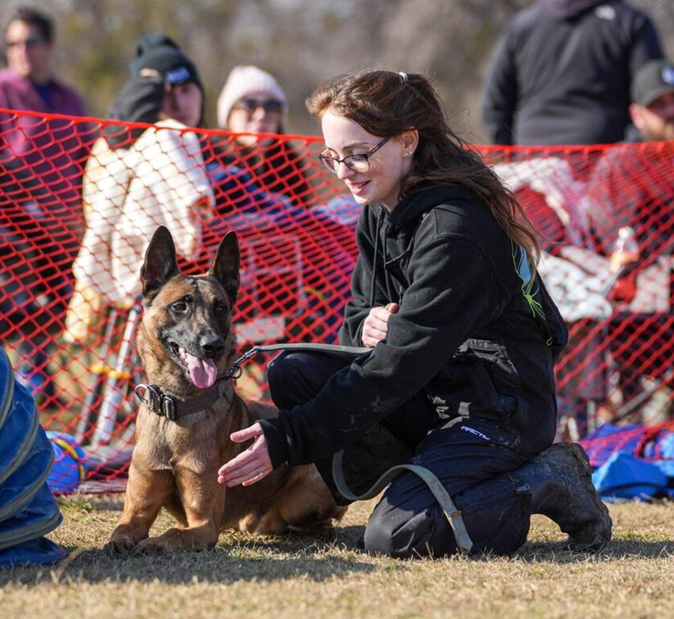 trainer with dog