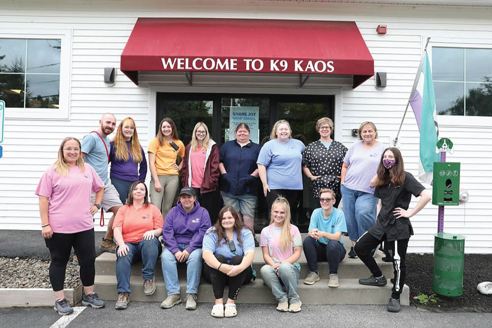 Group photo of K9 Kaos staff