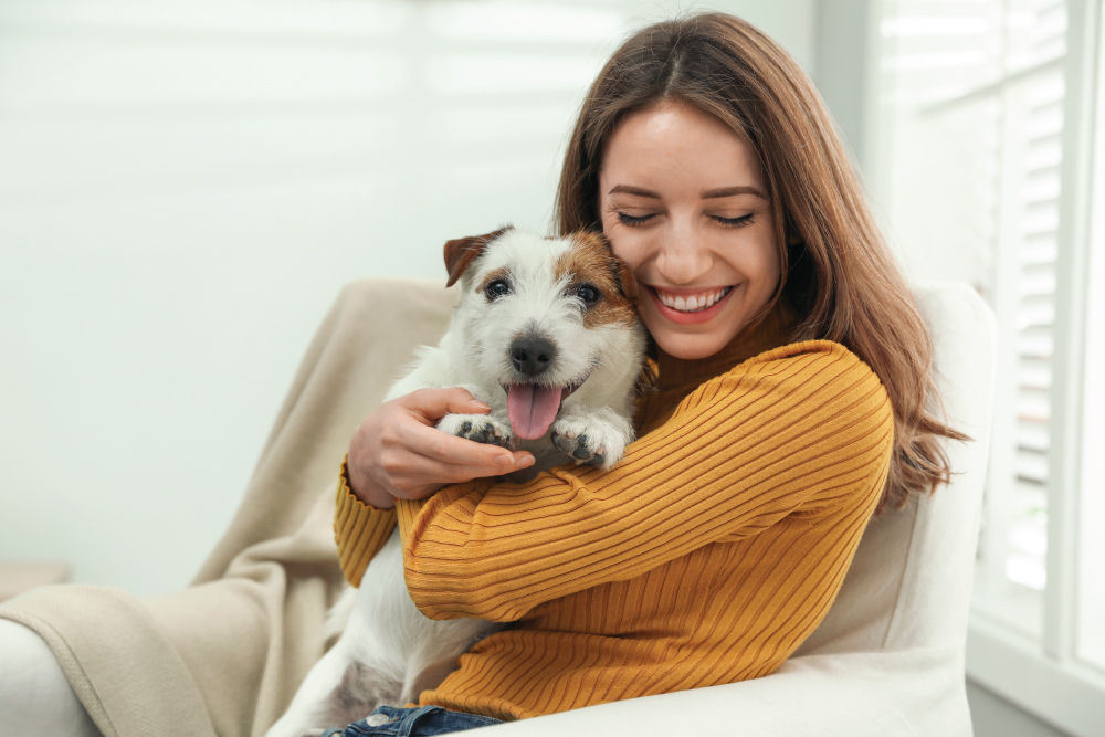 Woman Dog Chair